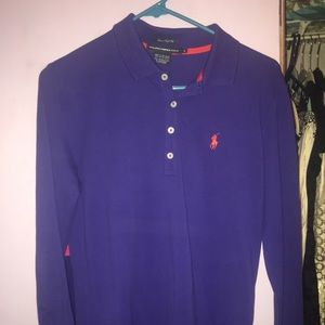 Four buttoned, classic golf fit long sleeve